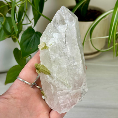 Green Tourmaline On Albite