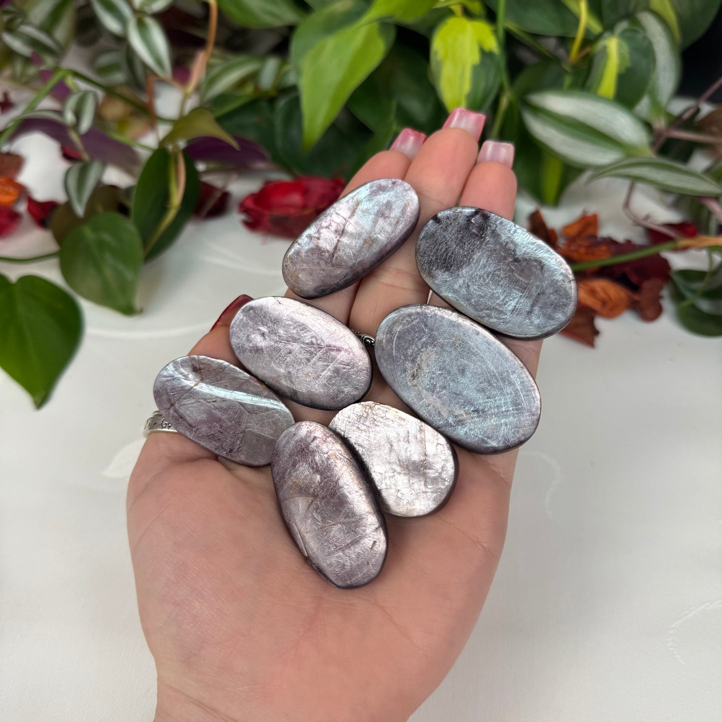 Lepidolite Palm Stone