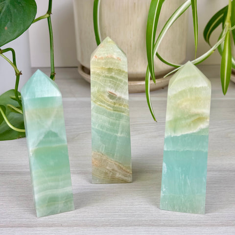 Pistachio Calcite Tower