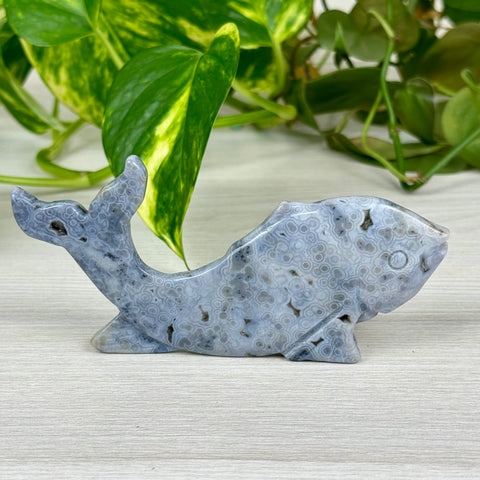 Ocean Jasper Fish Carving - F