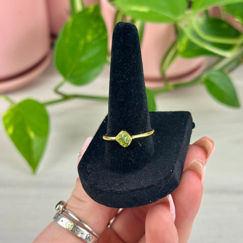 Gold Vermeil Peridot Stackable Ring