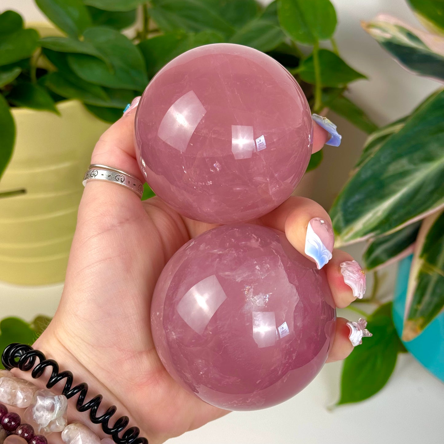 Jelly Rose Quartz Sphere