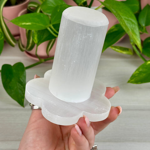 Misfit Floral Selenite Bracelet Stand