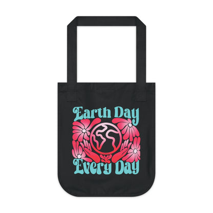 "Earth Day Every Day" Organic Canvas Tote Bag