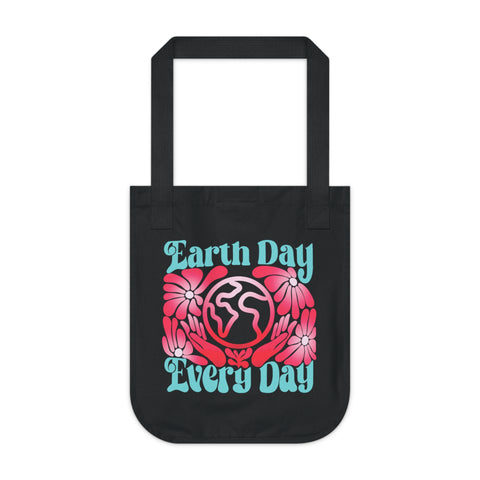 "Earth Day Every Day" Organic Canvas Tote Bag