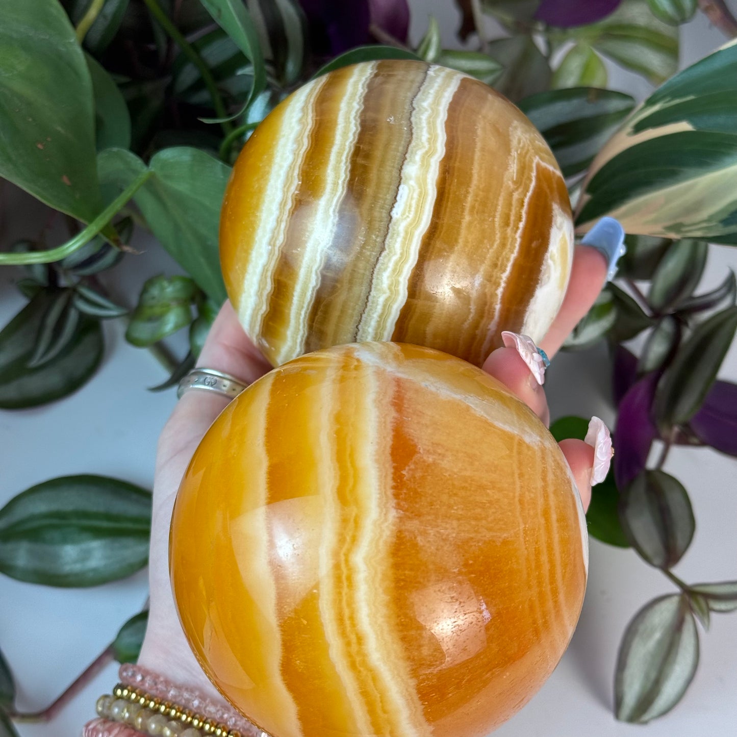 Gorgeous XL Orange Calcite Sphere