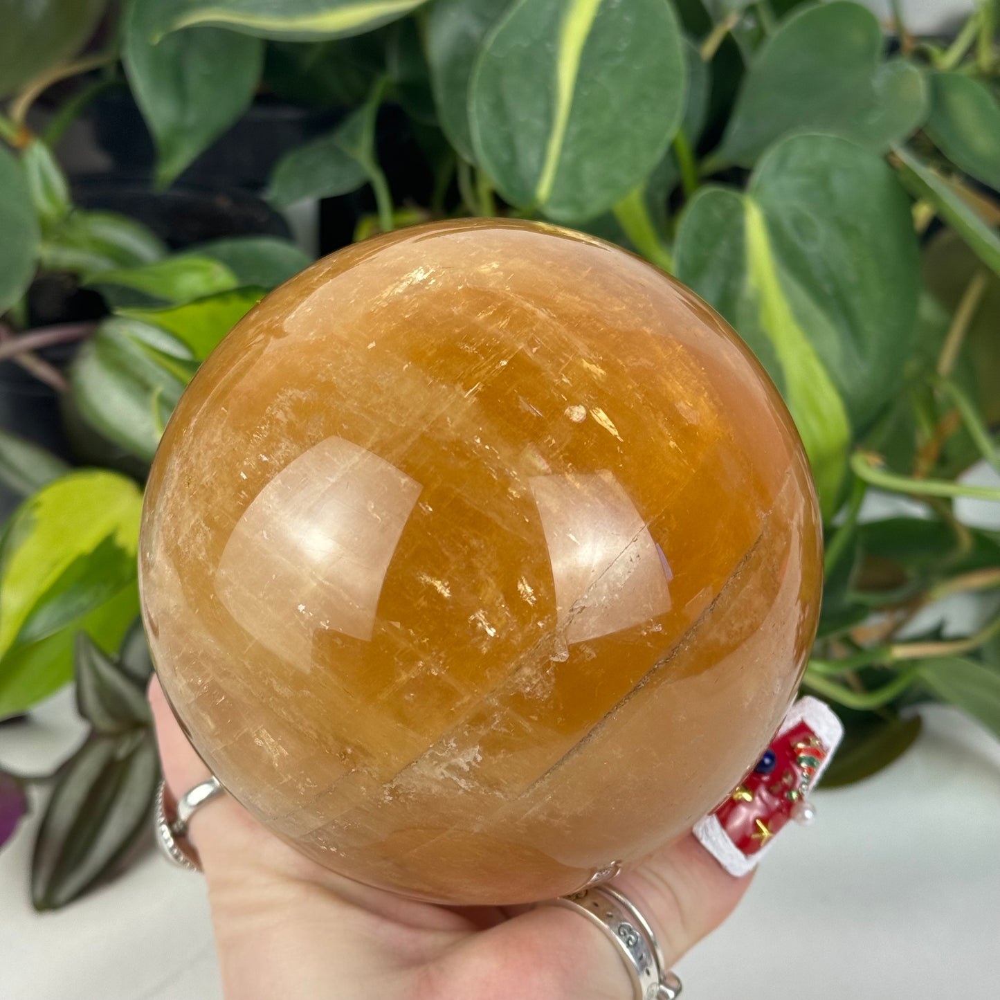 Honey Calcite Sphere