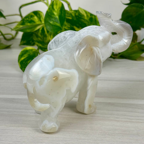 Statement Druzy Agate Elephant - Fiona