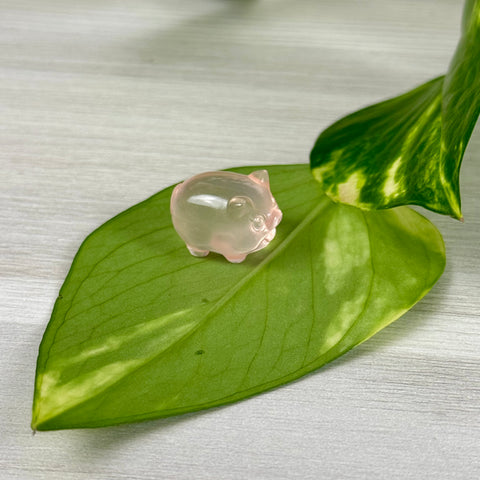 Mini Rose Quartz Piggy