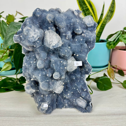 Gorgeous Blue Chalcedony with Glossy Apophyllite