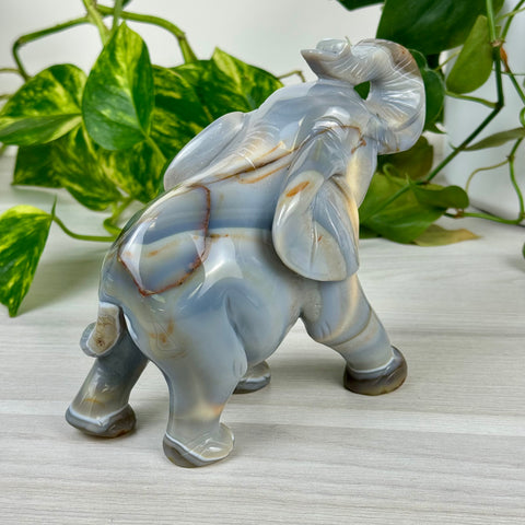 Statement Druzy Agate Elephant - Dahlia