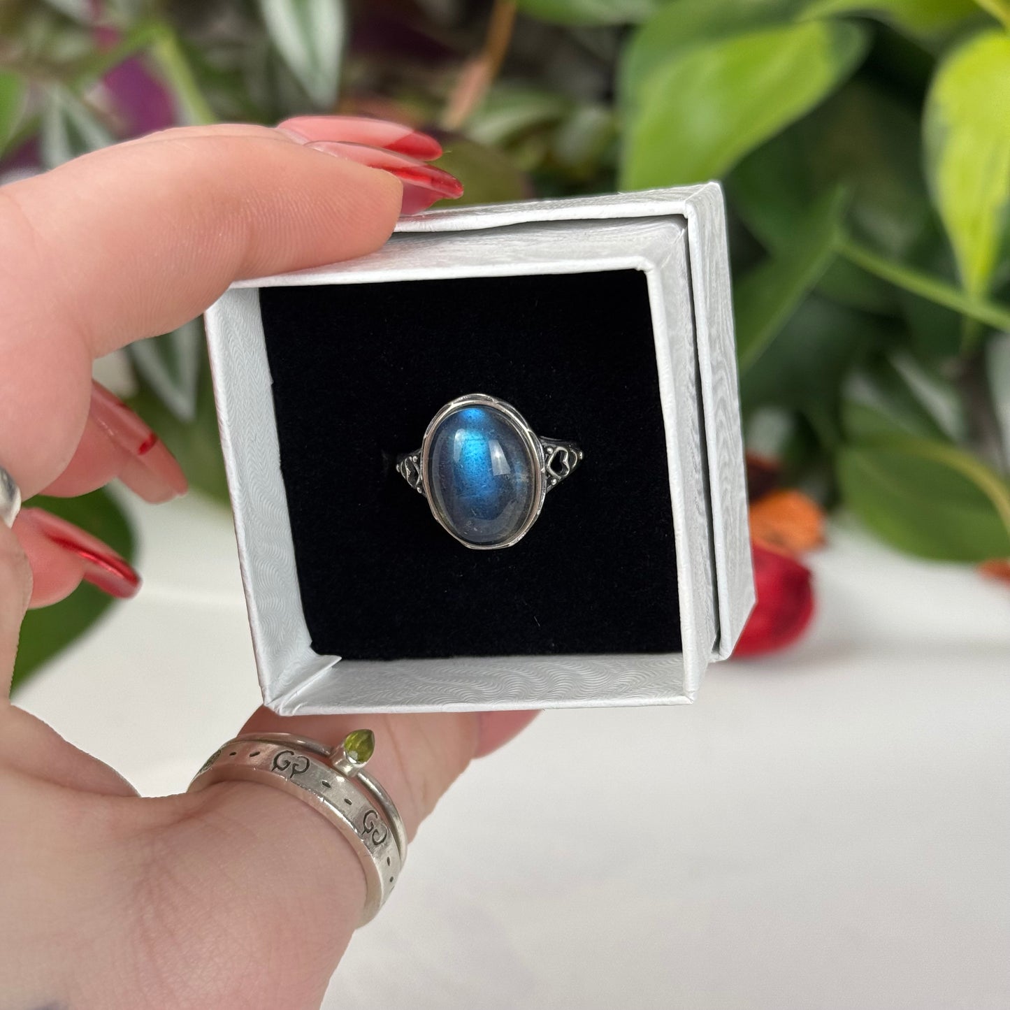 Adjustable Labradorite Ring