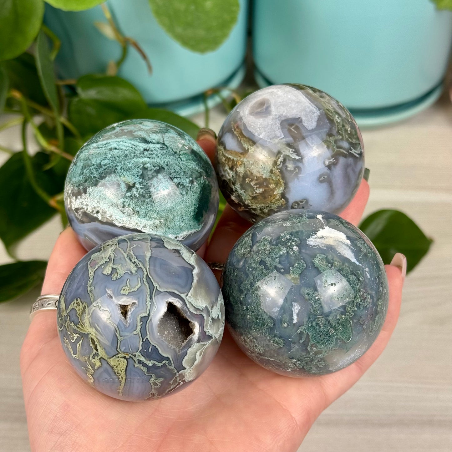 Incredible Moss Agate Sphere