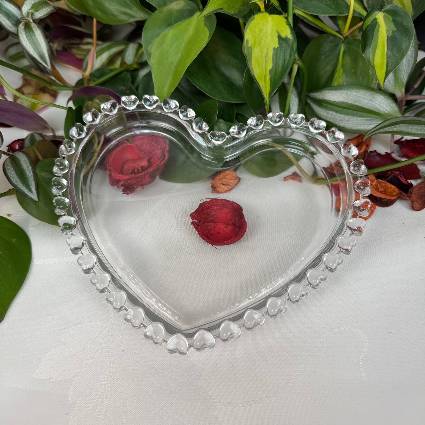 Glass Heart Dish