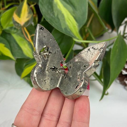 Druzy Pyrite 3D Butterfly