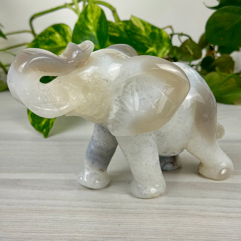 Statement Druzy Agate Elephant - Ellie