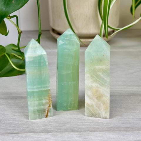 Pistachio Calcite Tower
