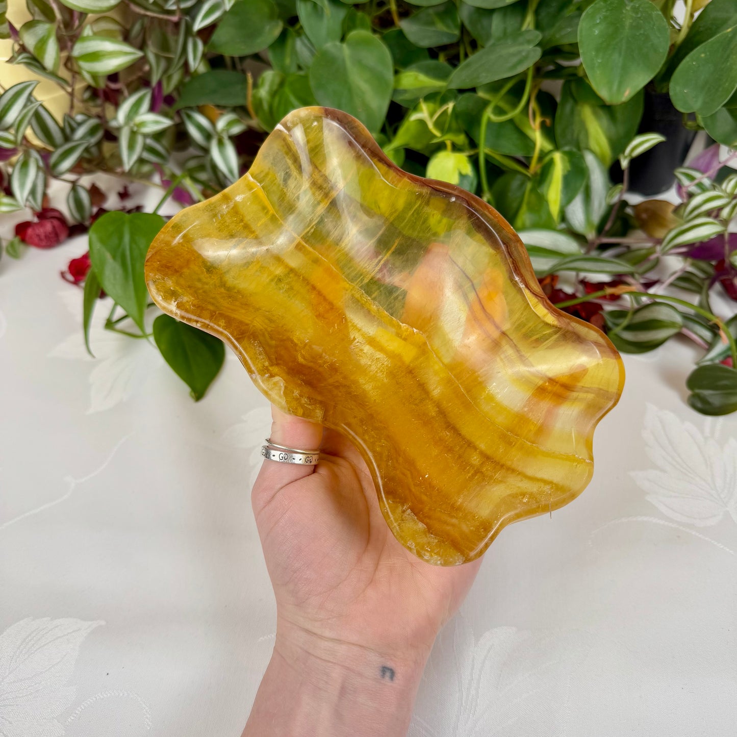 Yellow Fluorite Dish