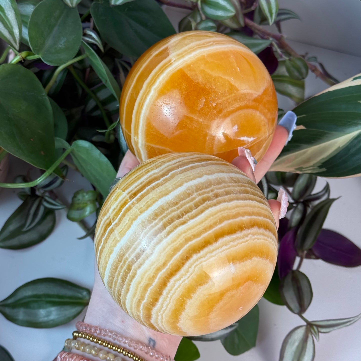 Gorgeous XL Orange Calcite Sphere