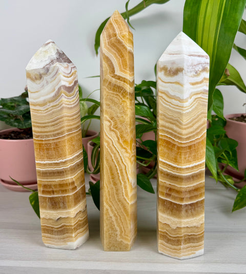 XL Orange Calcite Tower