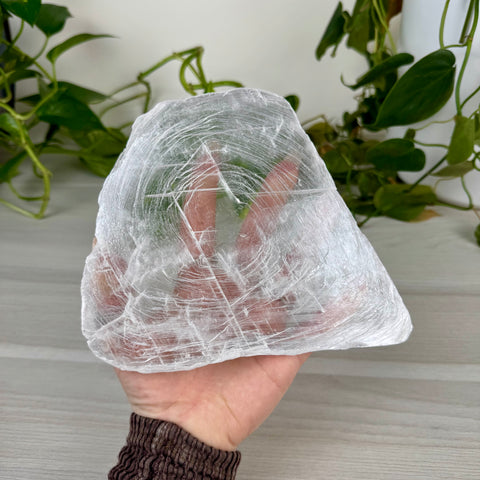 Fingerprint Selenite Slab