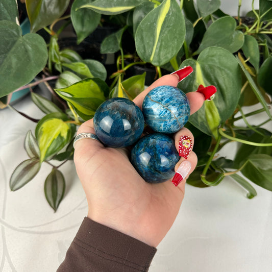 Blue Apatite Sphere