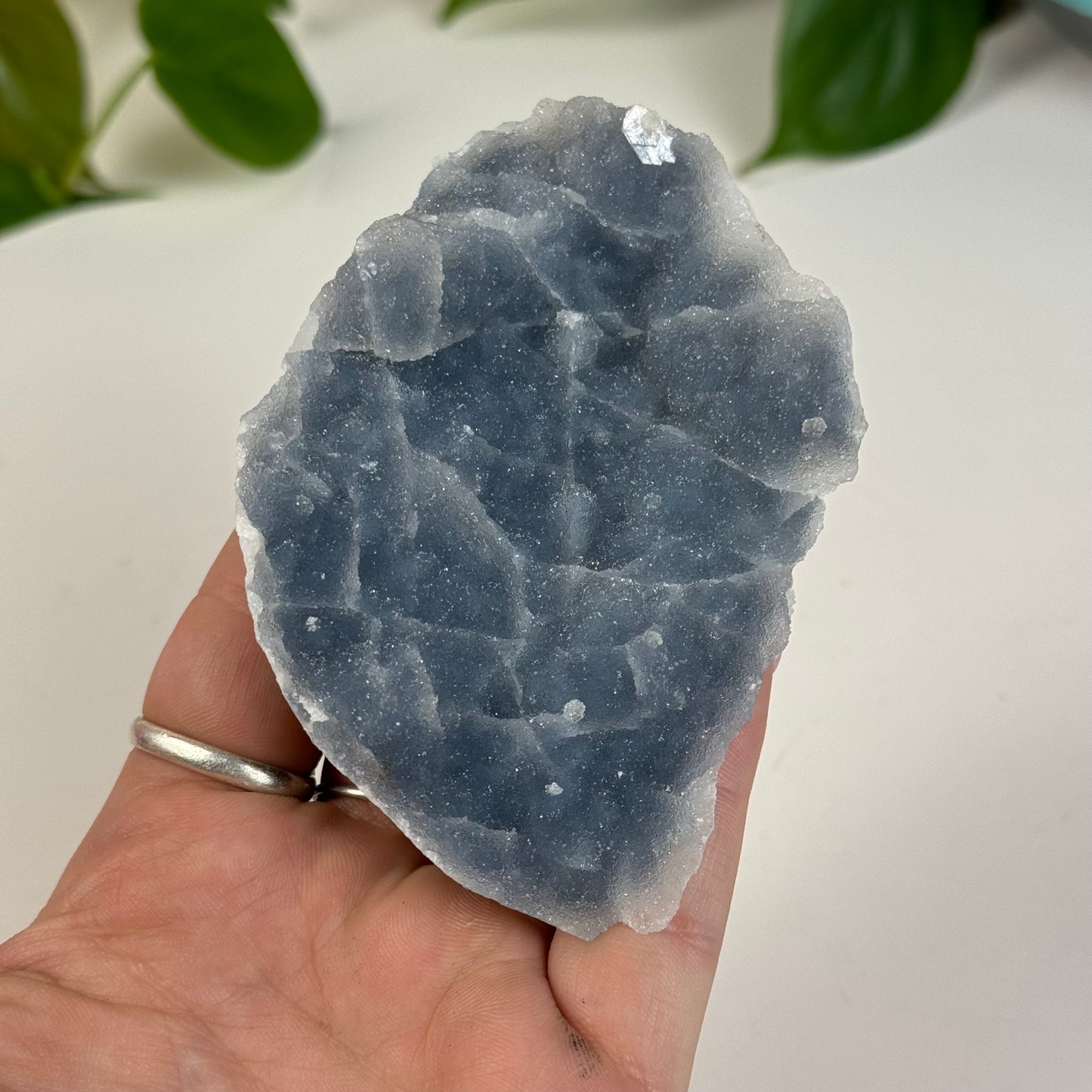 Apophyllite On Sky-Blue Chalcedony