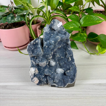 Deep Blue Chalcedony With Apophyllite
