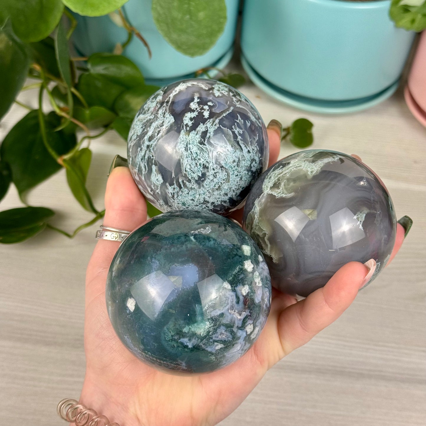 Incredible Moss Agate Sphere