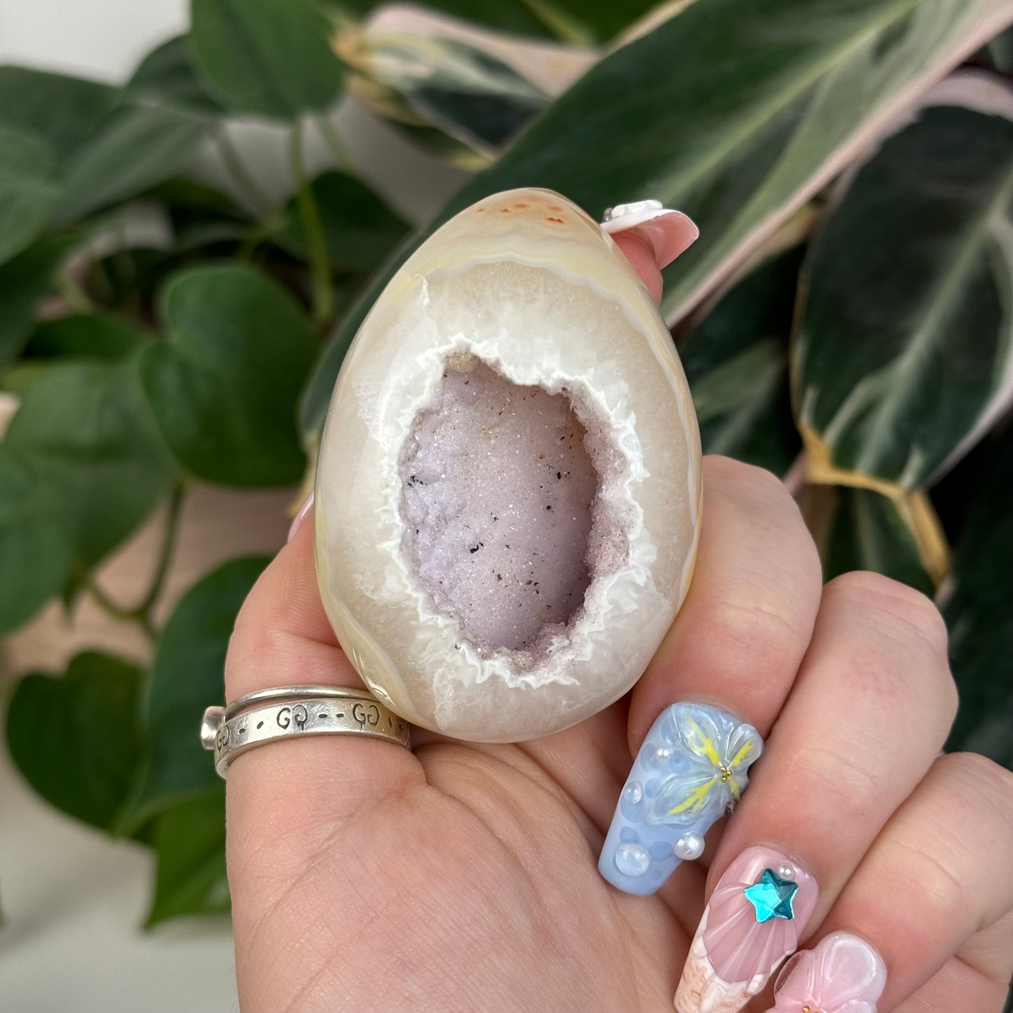 Druzy Agate Egg - E2