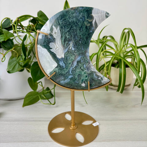 Statement Moss Agate Moon