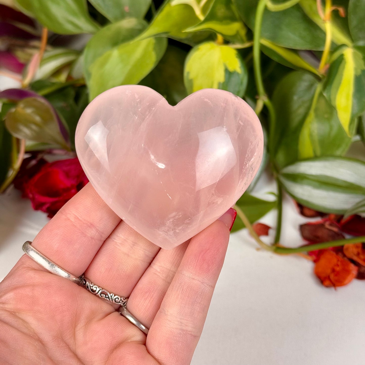 Jelly Rose Quartz Love Heart