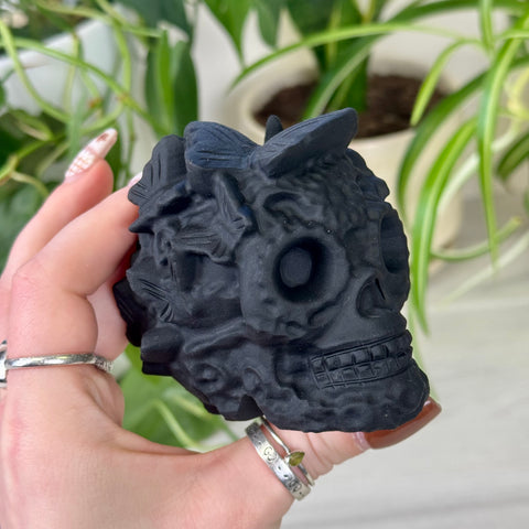 Butterfly Obsidian Skull