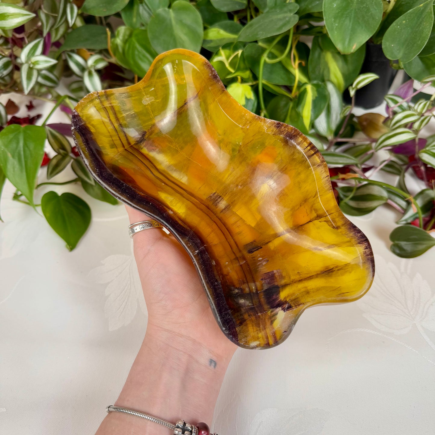 Yellow Fluorite Dish