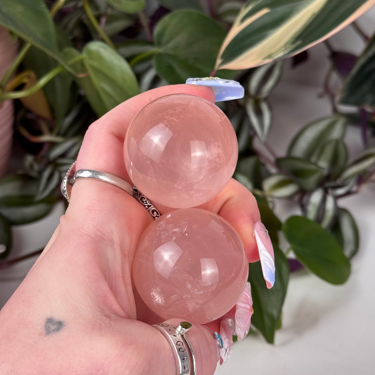 Peach Rose Quartz Sphere