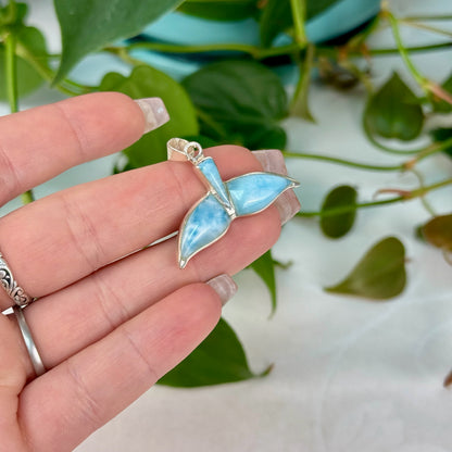 Larimar In Sterling Silver Pendant