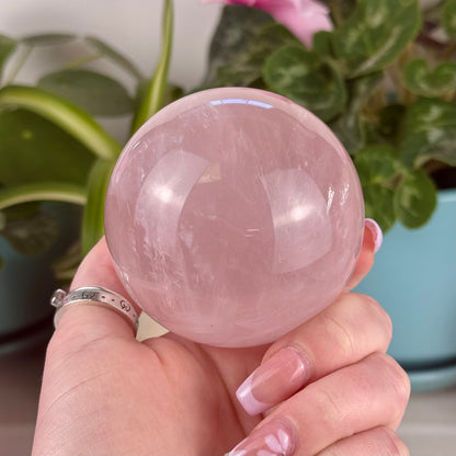 Mozambique Rose Quartz Sphere