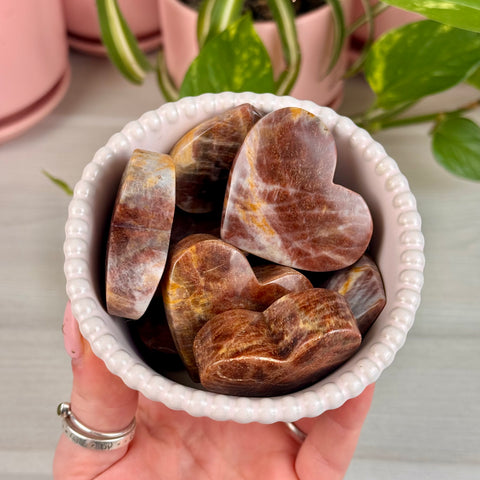 Red Sunstone Love Heart