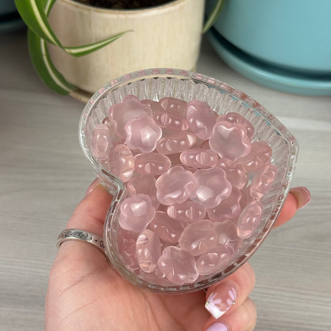 Mini AAA Mozambique Rose Quartz Puffy Star