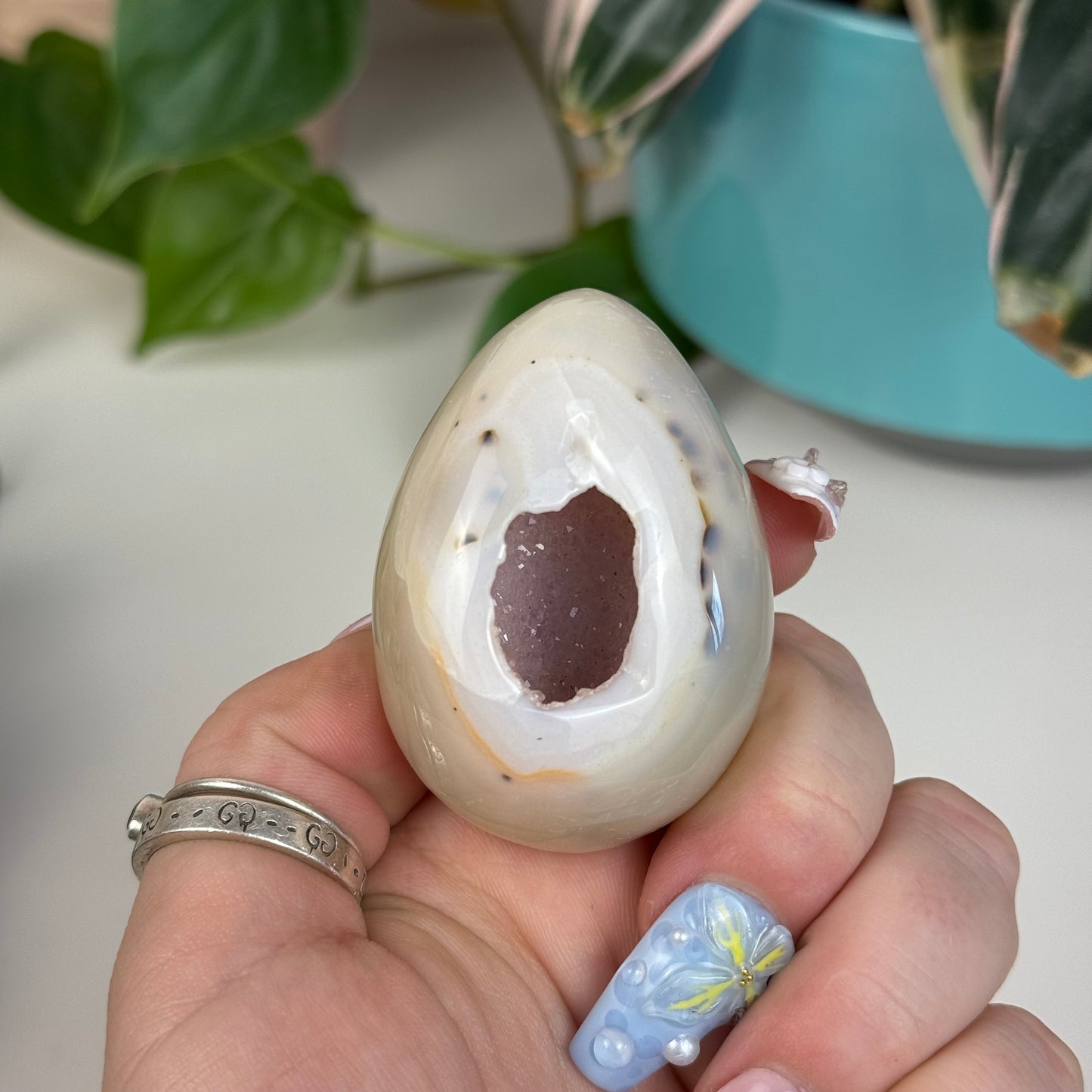 Druzy Agate Egg - D2