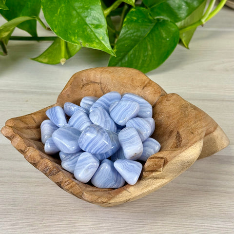 Blue Lace Agate Tumble 11 - AA 1 - Kenna's Crystals from TikTok