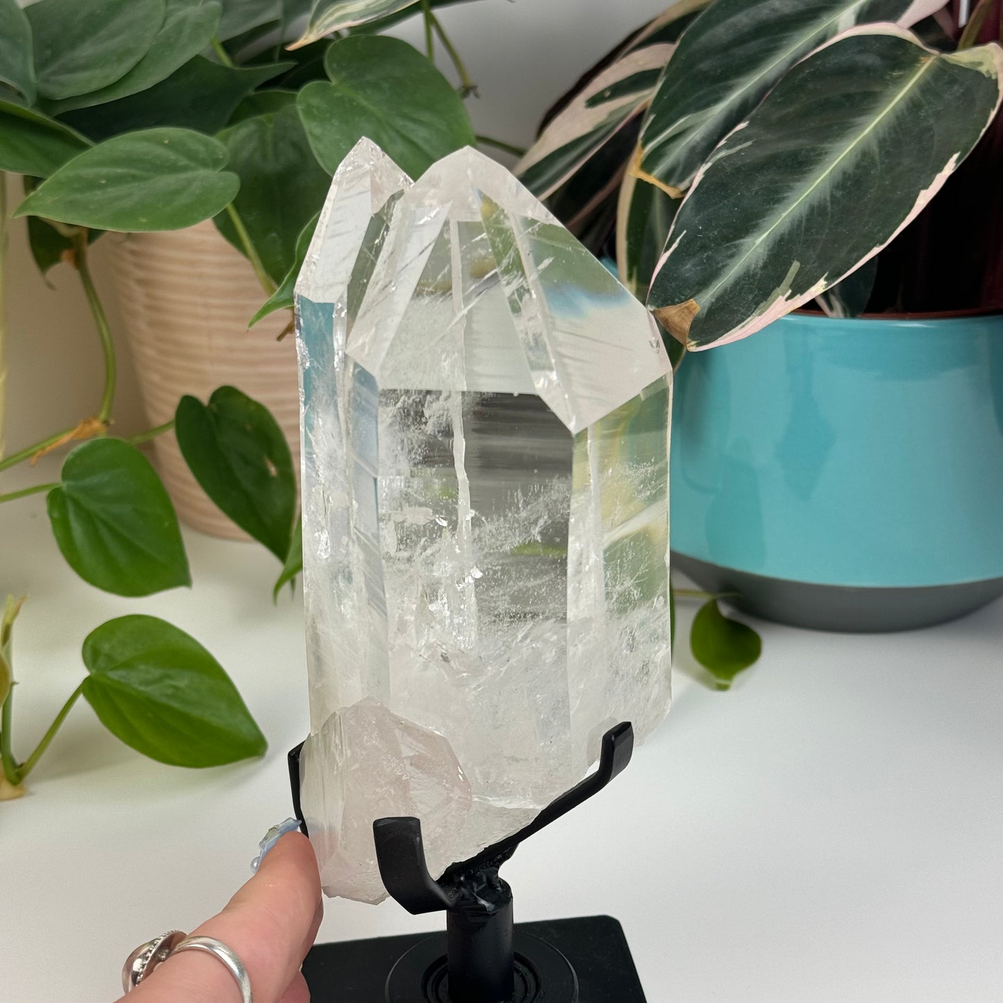 Incredible Lemurian Quartz (W/ Custom Stand) - F