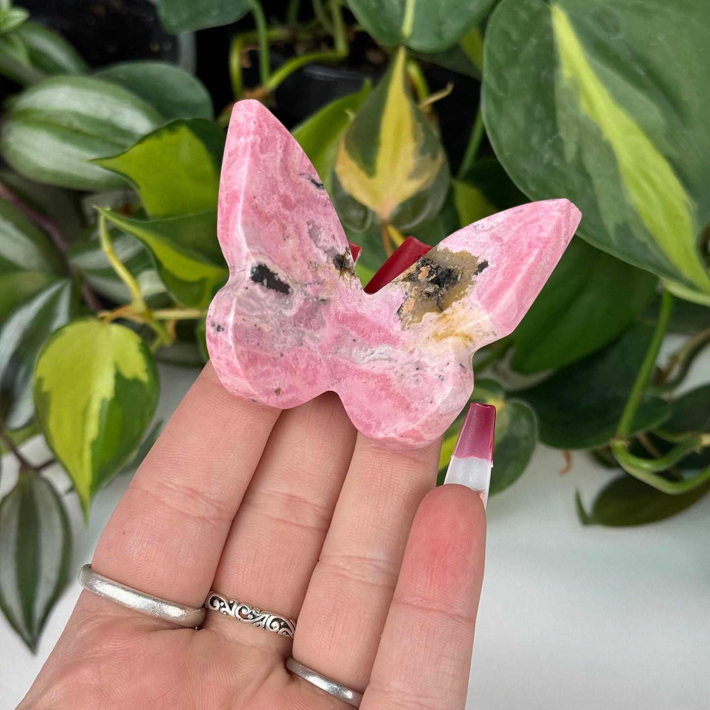 Imperfect Rhodonite 3D Butterfly