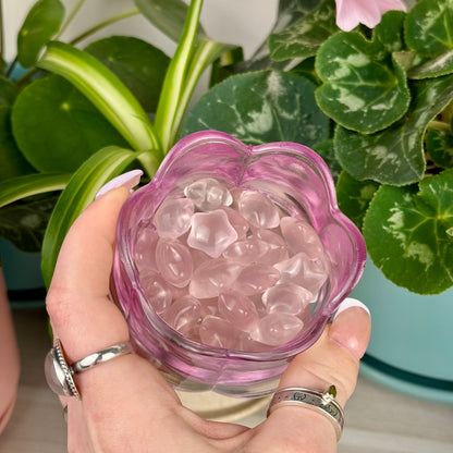 Mini AAA Mozambique Rose Quartz Star