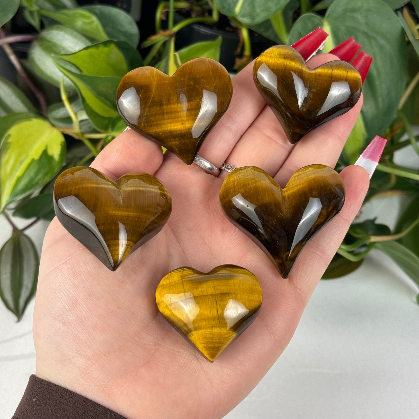 High Flash Tiger's Eye Love Heart