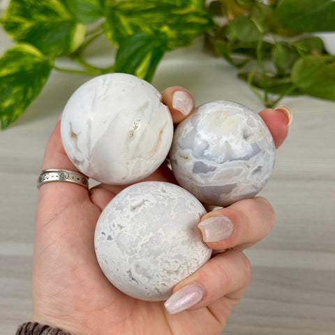 Snow Agate Sphere