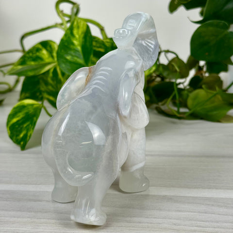 Statement Druzy Agate Elephant - Jasmine