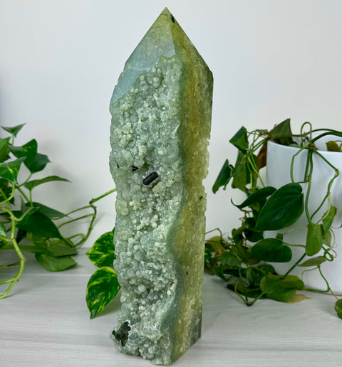 Statement Prehnite Tower With Epidote