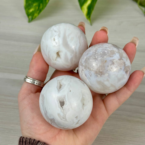 Snow Agate Sphere