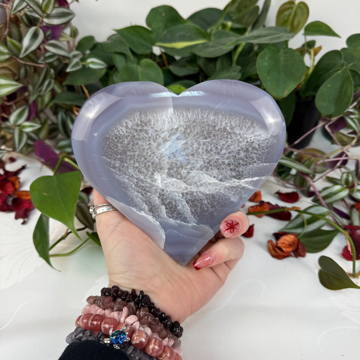 Imperfect Druzy Agate Love Heart